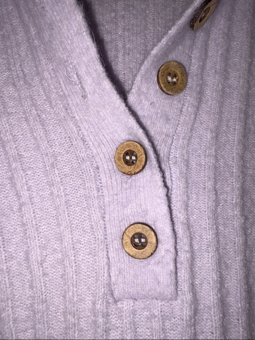 Free people Around the Clock Light Lavender Ribbed Sweater (oversized) - Picture 6 of 10